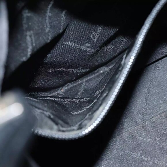 Salvatore Ferragamo Shoulder Bag Nylon Black Auth - Picture 12 of 14